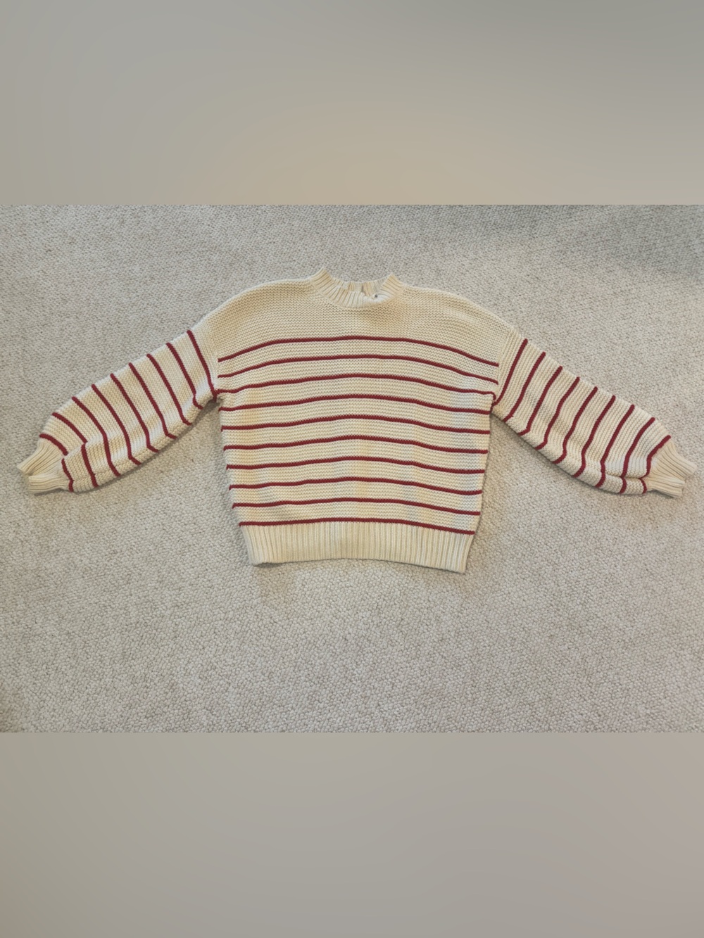 Alex Mill Cream Sweater with Stripes Parisian reversible button down